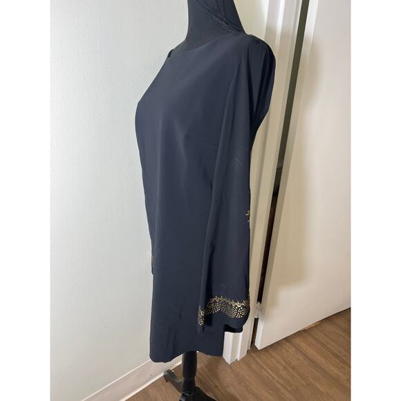 Chiara Boni Black Long Sleeve Mini Dress Sz - Picture 4 of 7